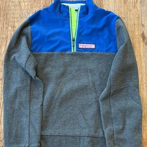 Vineyard Vines boys Blue and Gray Zip-Up